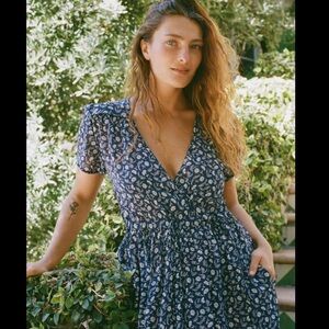 Christy Dawn Blue Floral Midi Dress